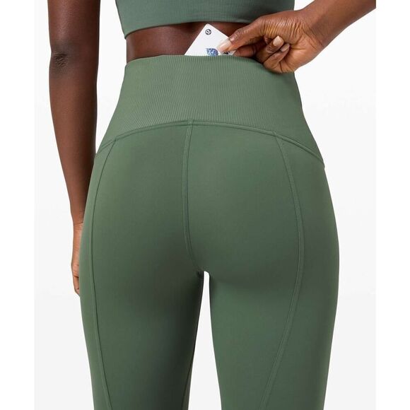 Lululemon Train Free High-Rise Crop Tight Legging in Algae Green - Size: 6 - Picture 13 of 13